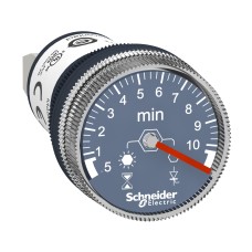 Монофункционален таймер за табло, пластмасов, 22mm, времезакъснение 0.5...10min, 100…240V AC DC, Harmony XB5, Schneider Electric XB5DTGM4