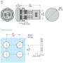 Сигнална лампа за машини, зелена, Ø22, LED, 220 V DC, Easy Harmony XA2 Schneider Electric XA2EVMD3LC