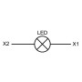 Сигнална лампа за машини, зелена, Ø22, LED, 220 V DC, Easy Harmony XA2 Schneider Electric XA2EVMD3LC