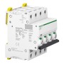 Schneider Electric A9F75406 - Acti 9 iC60 N (10 kA) - Миниатюрен автоматичен прекъсвач - 4P - 6A - крива D