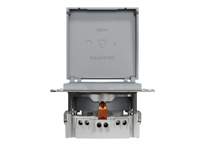 Kонтактен излаз 16A с капак, стомана, Asfora, Schneider Electric EPH3100162