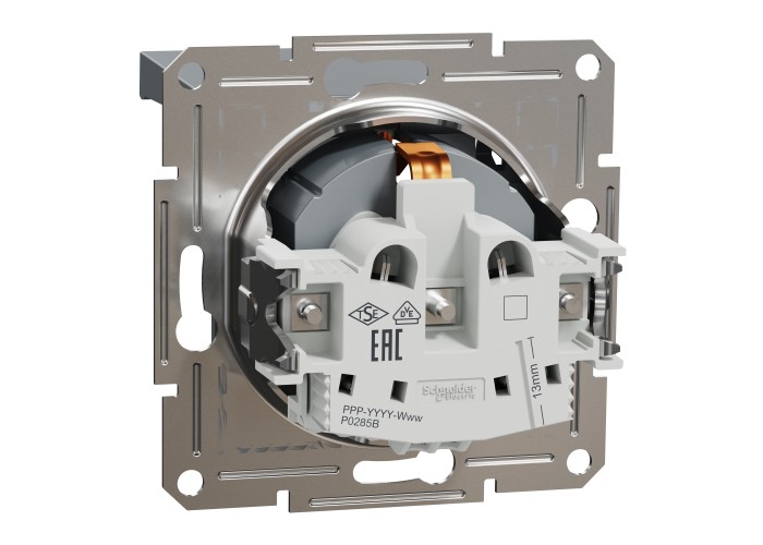 Kонтактен излаз 16A с капак, стомана, Asfora, Schneider Electric EPH3100162