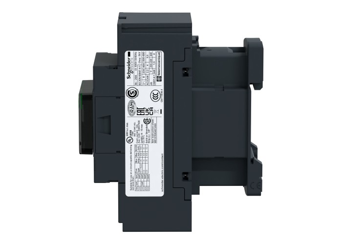 Контактор, 3P(3 NO), AC-3/AC-3e, 0 to 440V, 18A, 24VDC бобина, ниска консумация, пружинни клеми, TeSys D, Schneider Electric LC1D183BL
