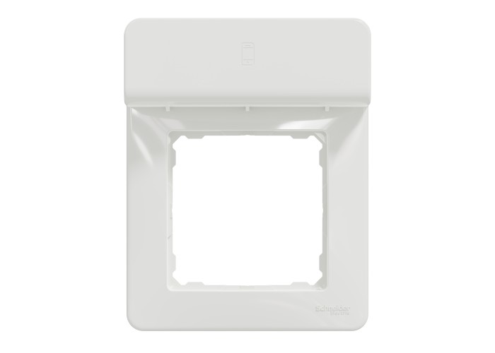 Декоративна рамка, единична с поставка за мобилно у-во, бял, Schneider Electric SDD311809 Sedna Design & Elements