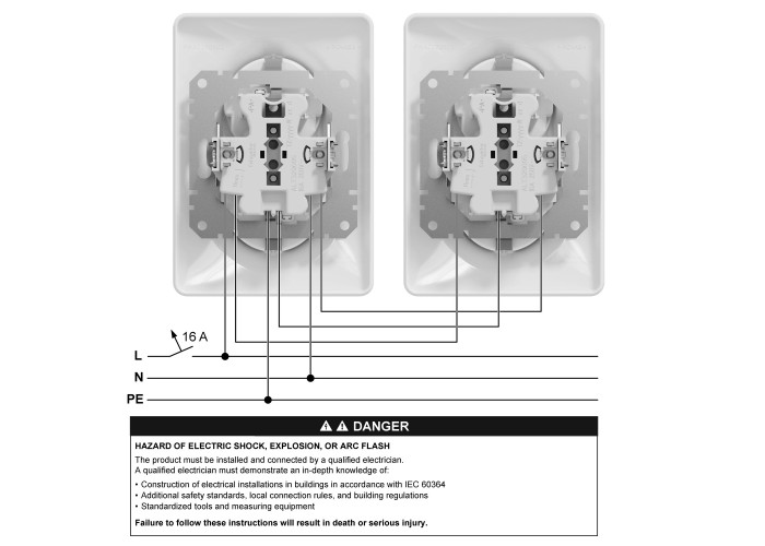 Двоен контакт Шуко, алуминий, Schneider Electric SDD313221 Sedna Design & Elements