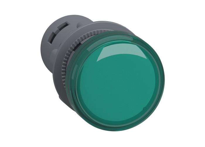 Сигнална лампа за машини, зелена, Ø22, LED, 220 V DC, Easy Harmony XA2 Schneider Electric XA2EVMD3LC