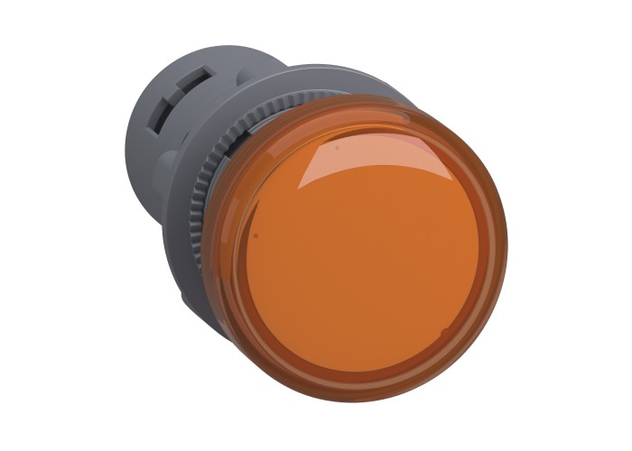 Сигнална лампа за машини, пластмаса, оранж, Ø22, вграден LED, винтови клеми, 24 V AC/DC, Easy Harmony XA2 Schneider Electric XA2EVB5LC