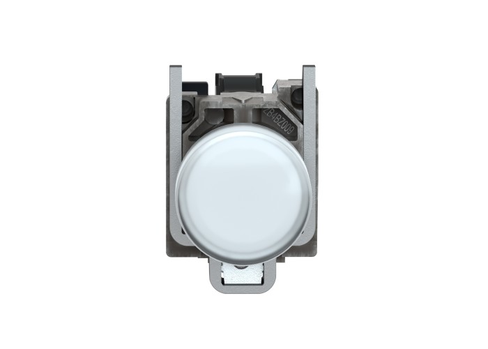 Сигнална лампа метална, бяла, 22 мм, вграден LED, 230...240 VAC, Harmony XB4 Schneider Electric XB4BVM1