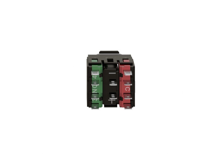 Schneider Electric ZB6ZB35B - Harmony XB6 - Зелен светлинен блок за бутон XB6, с монт. скоба, LED, 12...24V, 1NO + 1NC