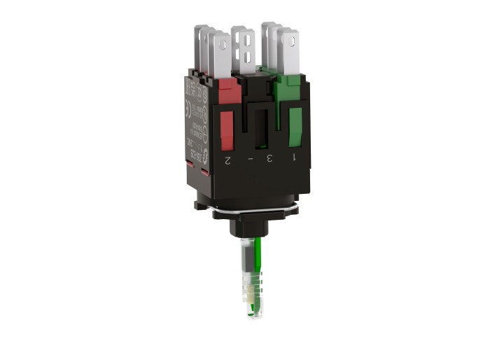 Schneider Electric ZB6ZB35B - Harmony XB6 - Зелен светлинен блок за бутон XB6, с монт. скоба, LED, 12...24V, 1NO + 1NC