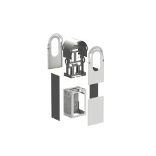 Schneider Electric EVA1RFKS2 - EVlink eWallbox AC - Комплект кутия, EVlink Pro AC Metal, за 2 подови зарядни станции, стомана