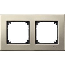 Двойна метална рамка, титан, Merten System M, Schneider Electric MTN403205