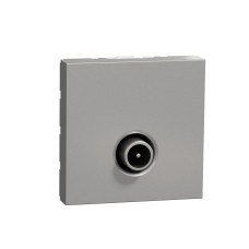 TV розетка, 2 модула, алуминий, New Unica, Schneider Electric NU346230