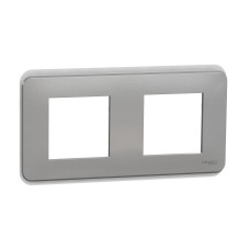 Двойна рамка Unica Pro, алуминий, New Unica, Schneider Electric NU400430
