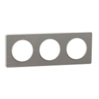 Schneider Electric S520806J - Odace - Тройна рамка, драскан алуминий Odace Touch
