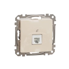 Телефонна розетка, RJ11, бежова, Schneider Electric SDD112491 Sedna Design & Elements