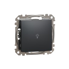Еднополюсен бутон 10A символ Лампа, антрацит, Schneider Electric SDD114132 Sedna Design & Elements