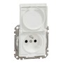 Контакт френски стандарт с капак, бял, Schneider Electric SDD211013 Sedna Design & Elements