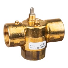 Zone Valves and Actuators Erie Zone Valve, 3-Way, PN16, DN25 (1"), Rp Thread, Kvs 6.9 m³/h (Cv 8), Pop-Top Actuator Connection, Brass Body, Schneider Electric VT3437