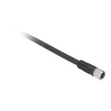 Предварително окабелен накрайник, прав, женски, M128 pins, кабел PUR 10 m, Telemecanique XZCP29P11L10 - Osisense XS & XT
