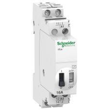 Schneider Electric A9C32111 - Acti 9 iTL - Импулсно реле iTLs - 1P - 1NO - 16A - бобина 12 VDC - 24 VAC 50/60Hz