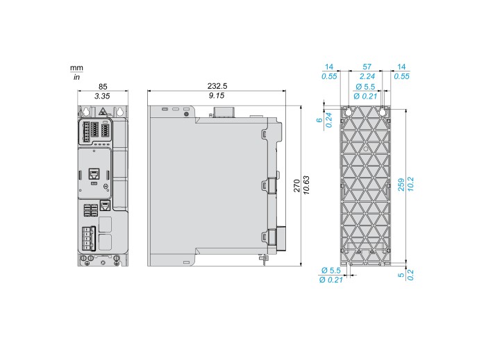 Честотен регулатор - 0.75kW- 400V - 3 phases - ATV340 Ethernet, Altivar 340, Schneider Electric ATV340U07N4E