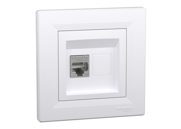 Schneider Electric EPH5000121 - Asfora - Розетка за данни - RJ45 cat.5 STP, бял