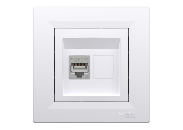 Schneider Electric EPH5000121 - Asfora - Розетка за данни - RJ45 cat.5 STP, бял