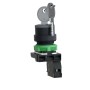 Schneider Electric XB5AG41 - Harmony XB5 - Селекторен превключвател с ключ 455, пластмаса, черен, 22 mm, ключ 455, 2 позиции, пружинно връщане, 1NO