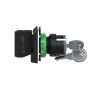 Schneider Electric XB5AG41 - Harmony XB5 - Селекторен превключвател с ключ 455, пластмаса, черен, 22 mm, ключ 455, 2 позиции, пружинно връщане, 1NO