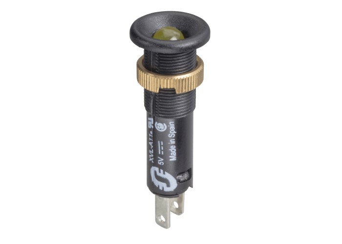 Сигнална лампа, Ø8, с изпъкнал LED, жълт, 24V DC, Harmony XVL Schneider Electric XVLA135