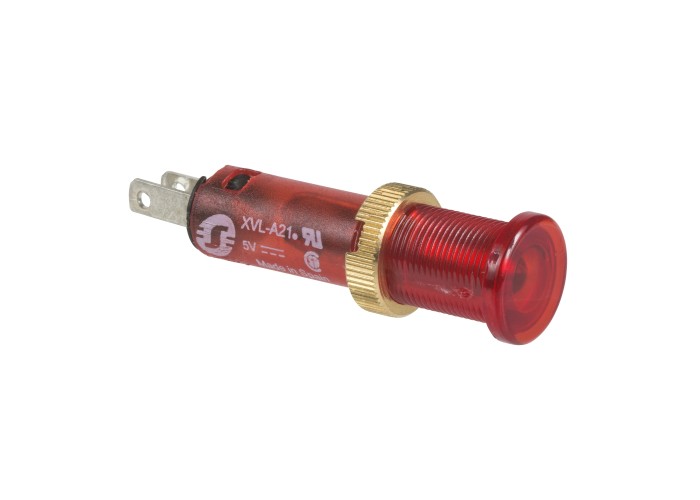 Сигнална лампа Ø8 - IP40/IP65 - червен покрит LED, 12V DC, Schneider Electric XVLA224 - Harmony XVL