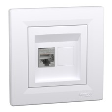 Schneider Electric EPH5000121 - Asfora - Розетка за данни - RJ45 cat.5 STP, бял