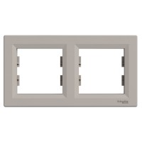 Двойна хоризонтална рамка, бронз, Asfora, Schneider Electric EPH5800269