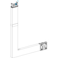 Schneider Electric KSA250DLE43F - Canalis KS (KSA, KSC) - Elbow, Canalis KSA250, алуминий, 250A, sides A/B made to measure, 1 fire barrier, to go upward, 3L+N+PE, white RAL9001