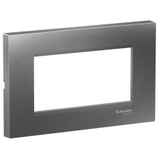 Easy Styl Easy Styl, cover frame, 4 modules, smoky grey, Schneider Electric LMR7264006