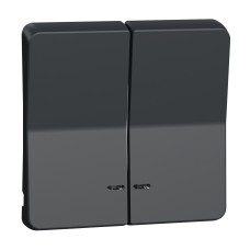 Двоен капак за ключ с прозорец за индикатор, антрацит, Mureva Styl, Schneider Electric MUR34205
