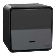 Лихт бутон за октрит монтаж, антрацит, Mureva Styl, Schneider Electric MUR35028