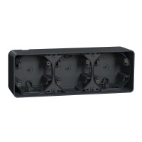 Тройна хоризонтална конзола за открит монтаж, антрацит, Mureva Styl, Schneider Electric MUR37713