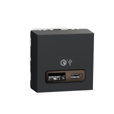 Двойно USB Quick Charge A+C 18W, New Unica, Schneider Electric NU301954