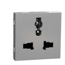 Контакт мултистандарт, 2 модула, алуминий, Schneider Electric NU308430 New Unica