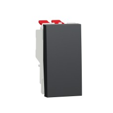 Кръстат ключ 10А, 1 модул, антрацит, New Unica, Schneider Electric NU310554
