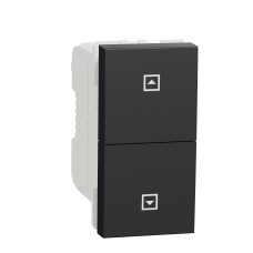 Бутон за щори 10А, 1 модул, антрацит, New Unica, Schneider Electric NU310754SC