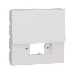 Schneider Electric NU943918 - New Unica - Капак за оптичен кабел SC Simpl/LC - 2 модула - бял