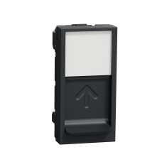 Капак за розетка RJ45 Keystone/Systimax 1 модул, антрацит, New Unica, Schneider Electric NU946054