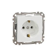 Контакт Шуко, безвинтов монтаж, бял, Schneider Electric SDD111026 Sedna Design & Elements