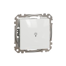 Еднополюсен бутон 10A символ Лампа, бял, Schneider Electric SDD111132 Sedna Design & Elements