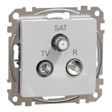 TV/R/SAT розетка 4db, Sedna, алуминий, Schneider Electric SDD113481 Sedna Design & Elements
