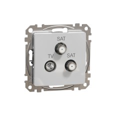 TV/SAT/ SAT розетка 4db, Sedna, алуминий, Schneider Electric SDD113481S Sedna Design & Elements