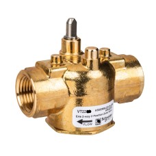 Zone Valves and Actuators Erie Zone Valve, 2-Way, PN16, DN15 (1/2"), Rp Thread, Kvs 2.2 m³/h (Cv 2.5), Pop-Top Actuator Connection, Brass Body, Schneider Electric VT2232